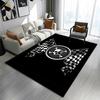 Skull and Crossbones with Racing Flags Patterned carpet a non slip rug suitable for all seasons and any setting, gift