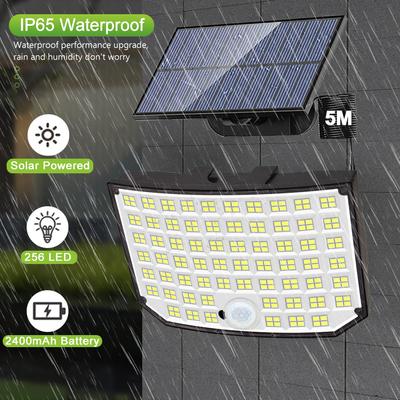 Solarleuchten für den Außenbereich 256 LED Solar-Bewegungsmelder Sicherheitsleuchten Fernbedienung Wasserdichte Flutlichter Hof Garage Veranda