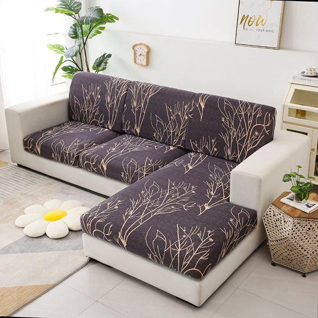 Printing Sofa Seat Cushion Covers L Shape Universal Stretch Sofa Seater Cover Stretch Washable Removable Slipcover