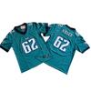 Mens Retro Embroidered American Football Jersey Philadelphia Eagles Vintage Style Sport Shirt Fan Wear