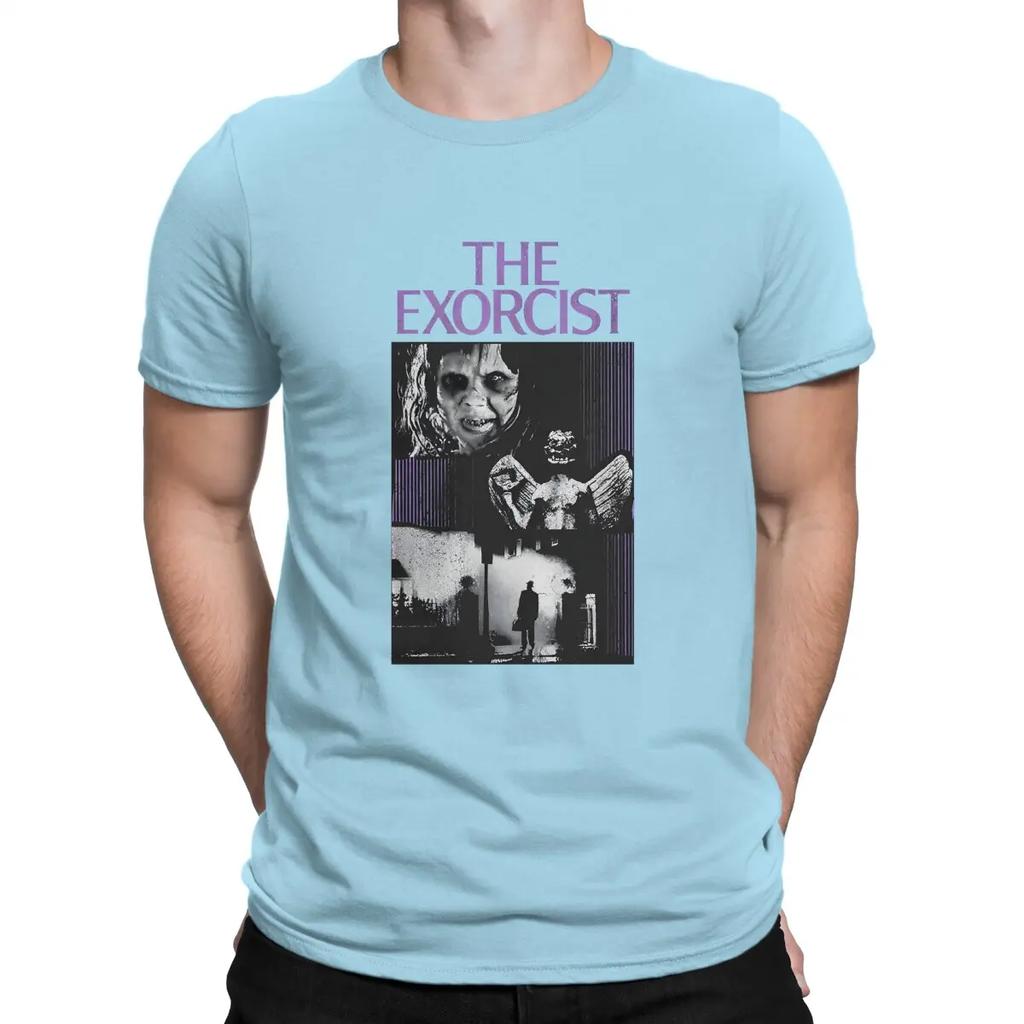 Afraid Man's TShirt T-The Exorcist Crewneck Tops Fabric T Shirt Funny Top Quality Birthday Gifts