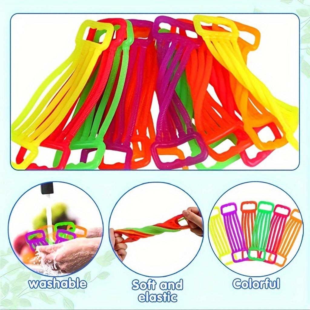 12PCS Random Color Elastic Rope Decompression Toy