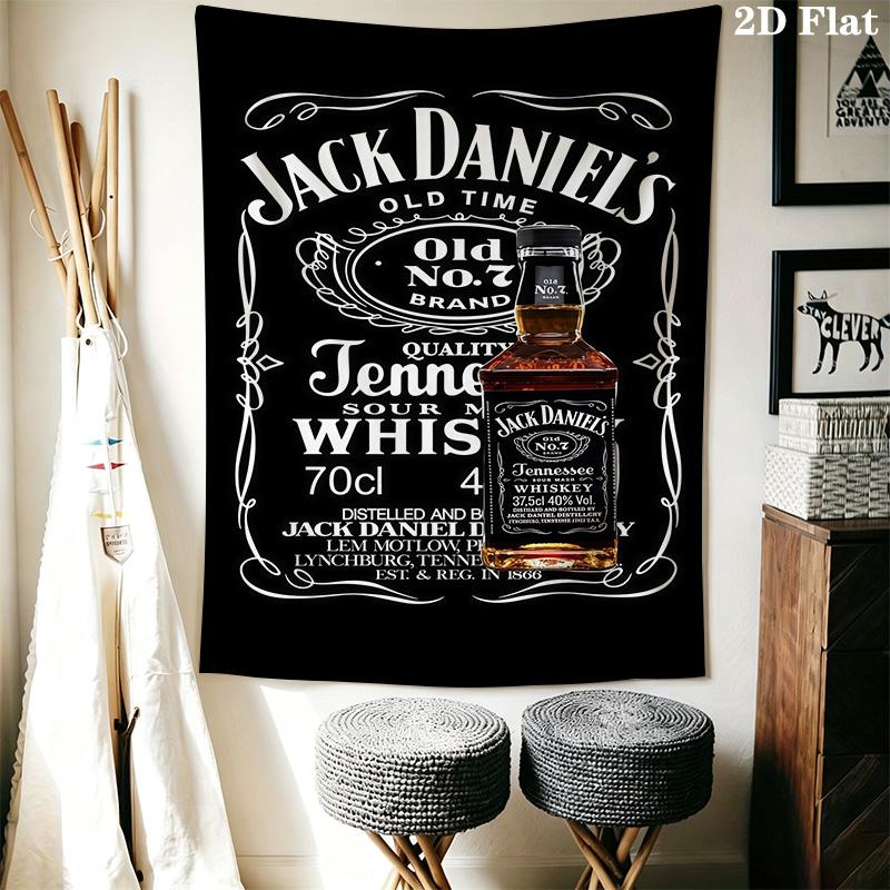 Jack Daniel'S Tennessee Whiskey Timeless Classic Tapestry Wallmounted Fashion Print Background Cloth Atmospheric Background Cloth Home Decor