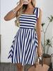 2026 Spring/Summer Women's Striped Tie-Shoulder Camisole Dress