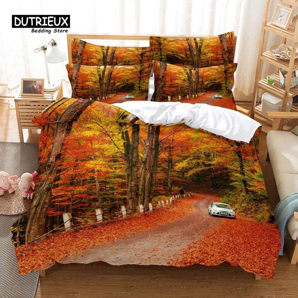 Snow Tree Bedding Set, 3Pcs Duvet Cover Set, Soft Comfortable Breathable Duvet Cover, For Bedroom Guest Room Decor