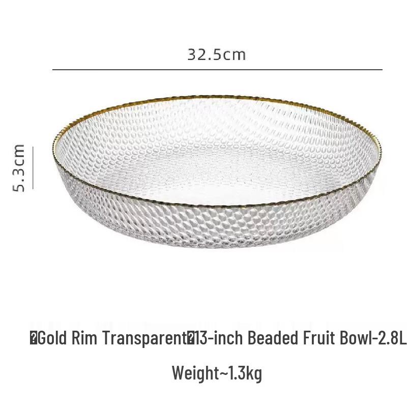 LISM Nordic Style Glass Fruit & Snack Plate