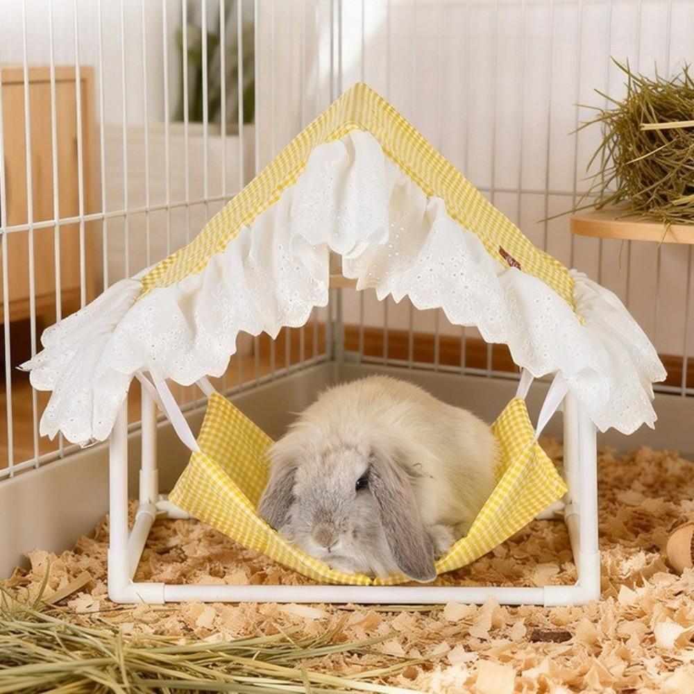 Ventilated Hamster Triangle Tent Sunshade Hanging Sleeping Bed Cozy Pet Shelter  Small Animals