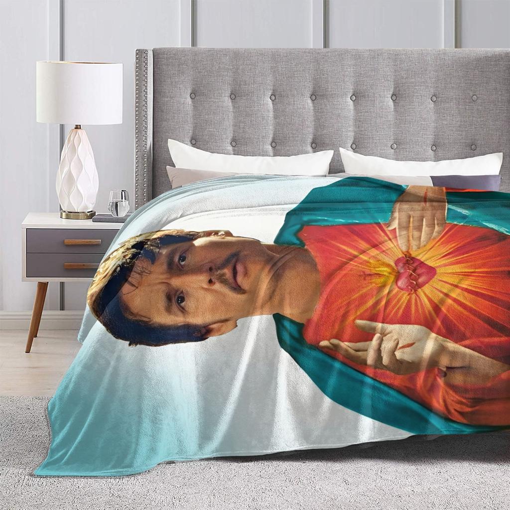 Warm Blanket Picnic Pedro Pascal Jesus Throw Blanket Flannel Bedspread For Couch Chair Sofa Bed Print Sofa Bed Cover