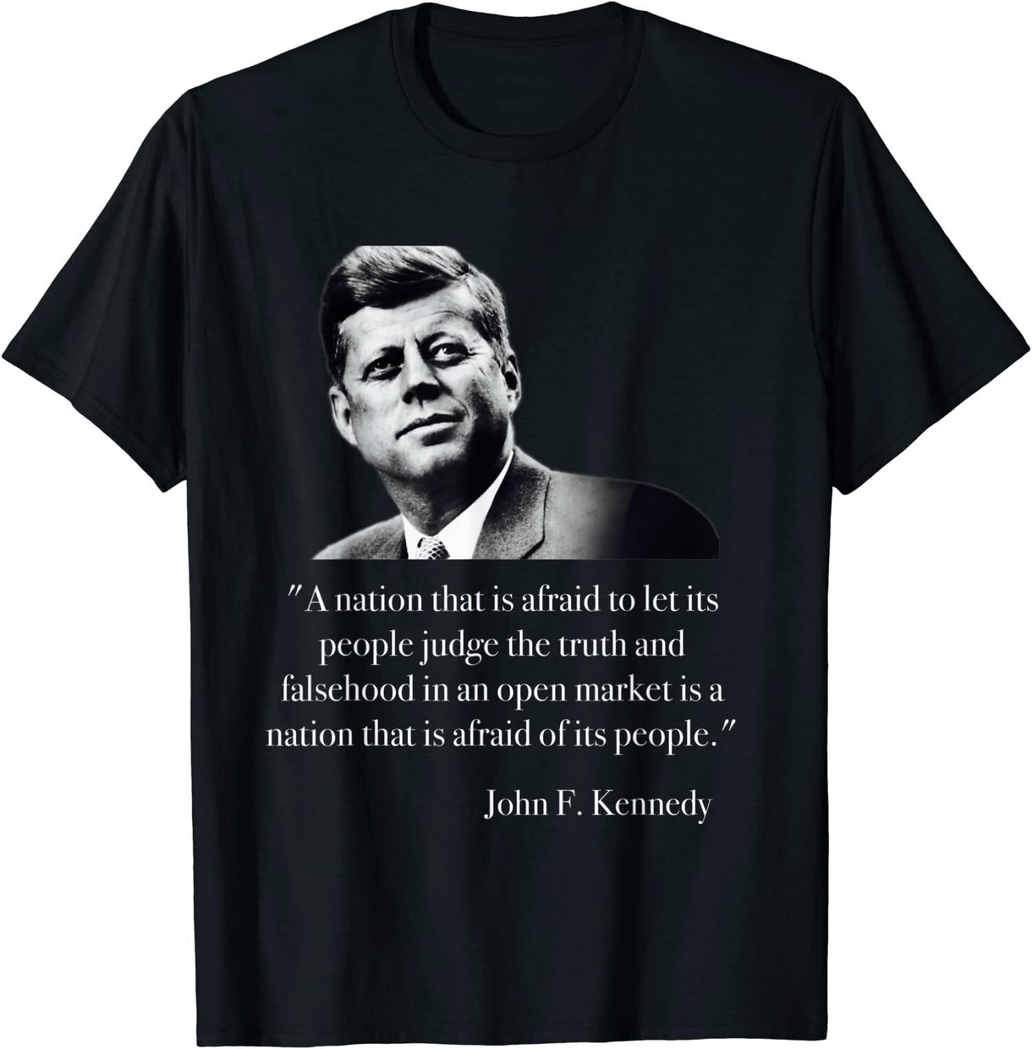 

НОВЫЙ ЛИМИТИРОВАННЫЙ John F. Кеннеди Пусть люди судят правду Футболка с цитатой XL