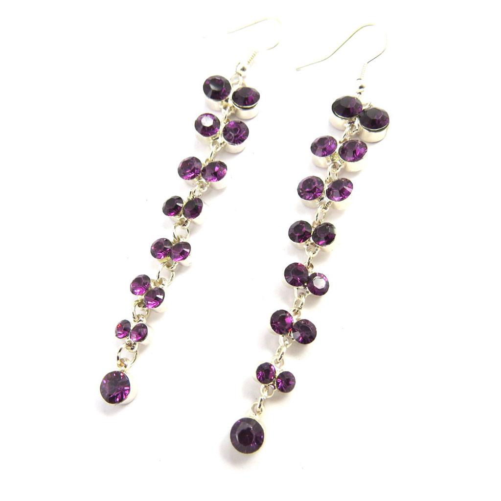 Les Trésors De Lily [M1895] - Boucles Créateur 'Sissi' violet
