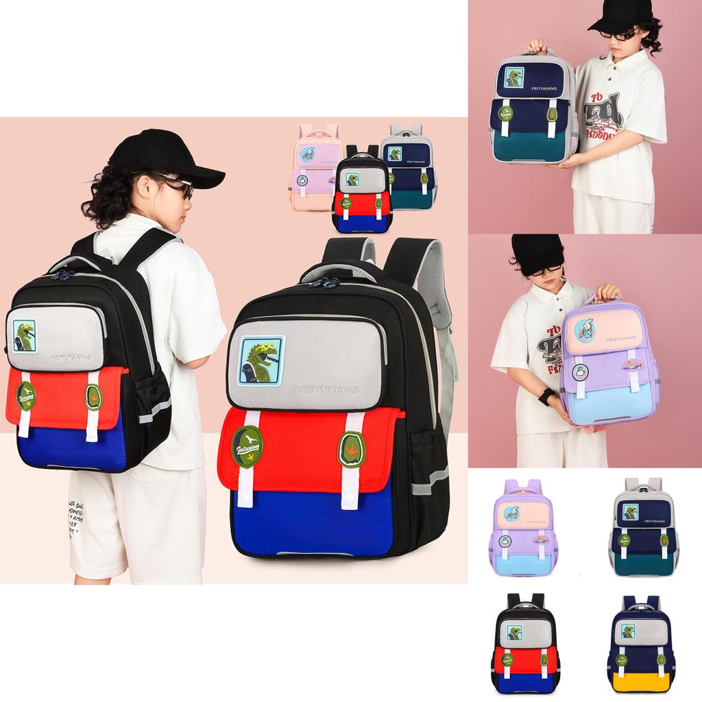 Cute Nylon School Backpack For Grades 3-6 Comfortable Arched Shoulder Straps