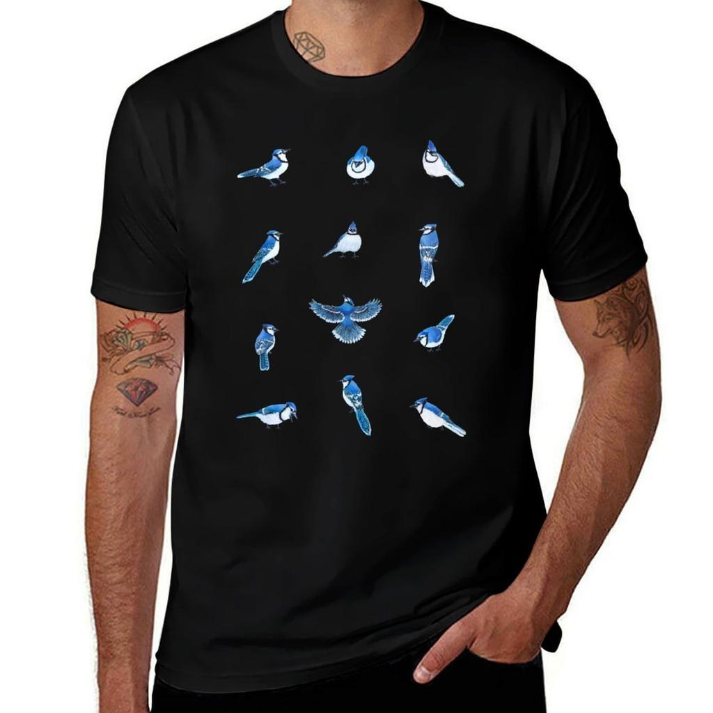 Blue Jay Bird Tshirt Water Resistant Casual Tshirt