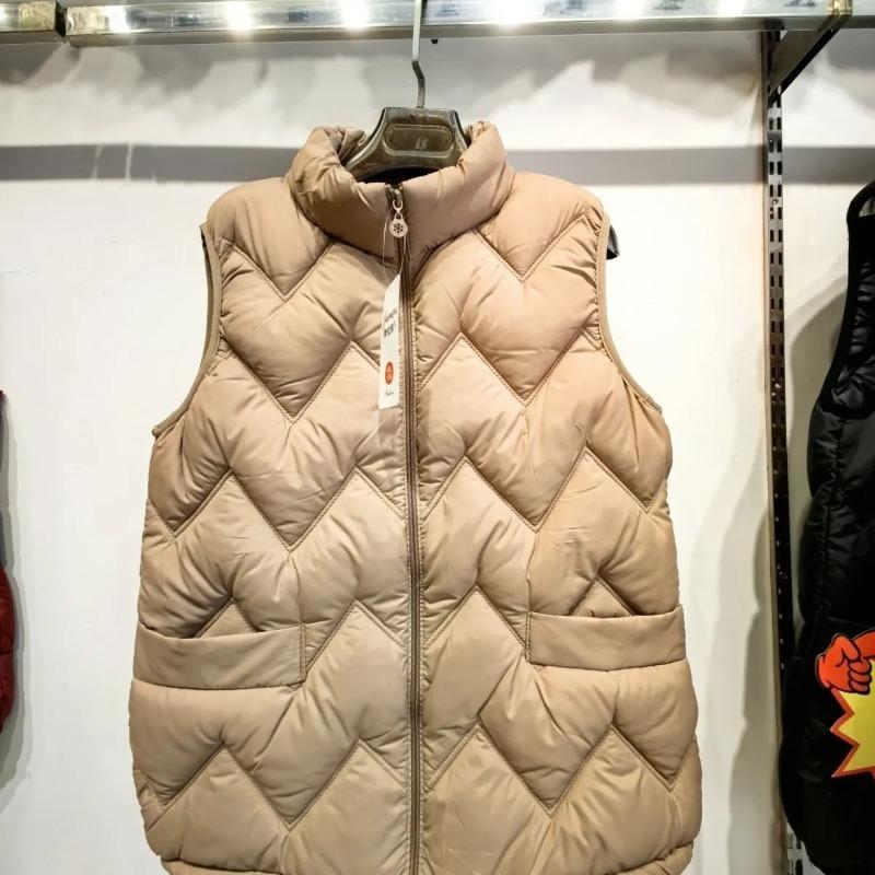 Vest women's autumn and winter fashion vest jacket casual light down cotton versatile sleeveless solid color warm vest