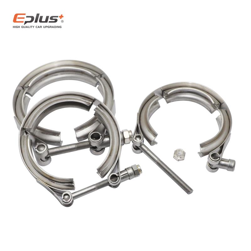 Universal 304 Stainless Steel 1.5~4.5 Inch 51 63 76 mm V Band Clamp Flange Turbo Exhaust Pipe Connector Vband Clamp V Clamps