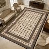 Off White Retro Ethnic Style Non-slip Fluffy Rug Decoration Living Room Washable Soft Carpet Large Area Short Velvet Floor Mats