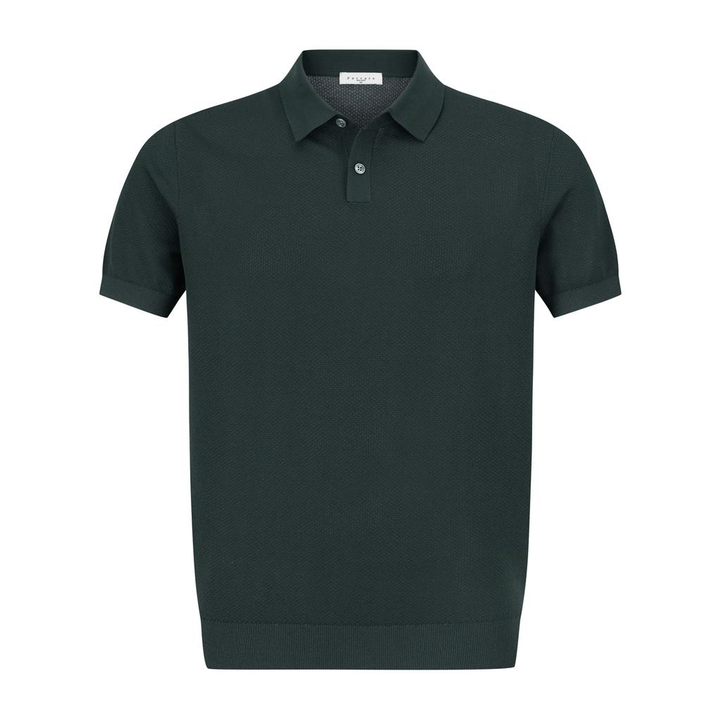 FERRAROMILANO Cotton Blend Collared Knit D/Green (Am0Gtsy20323)