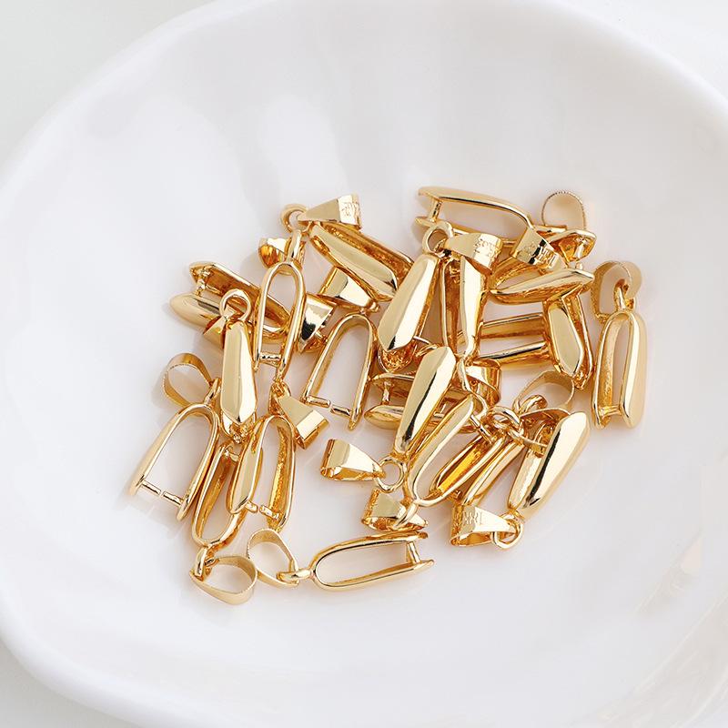 14K Gold Filled Kralle Verschluss Jade Anhänger für DIY Schmuck