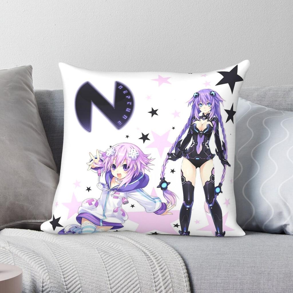 Hyperdimension Neptunia Neptune Pillowcase Polyester Linen Velvet Printed Zip Decorative Pillow Case Room Cushion Cover