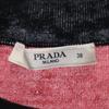 PRADA Made in Italy wool silk blend Short sleeve design knit 38 ribbon Women Used