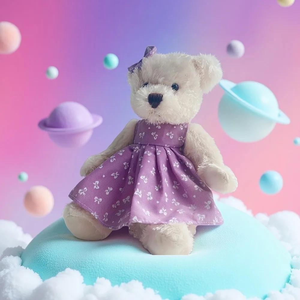 Soft Small Teddy Bear With Sleepwear Clothes Cartoon Stuffed Animal Teddy Bear Cuddle Toys Baby Doll Gift For For Wives Kids