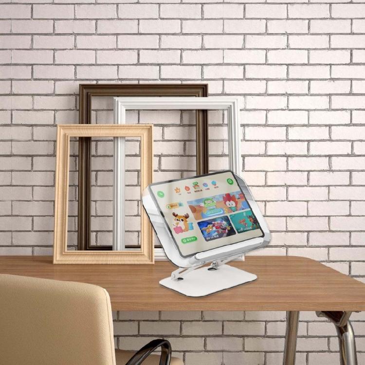 Acrylic Reading Rack, Height Adjustable and 360 Rotating Base Optional for Kids and Students Tablet Stand