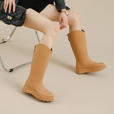 Retro Japanische Damen-Regenstiefel mit dicker Sohle, wasserdicht und rutschfest