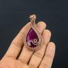 Ruby Pendant Gemstone Jewelry, 999 Copper Wire Wrapped Handmade Pendant, Latest Design Jewelry