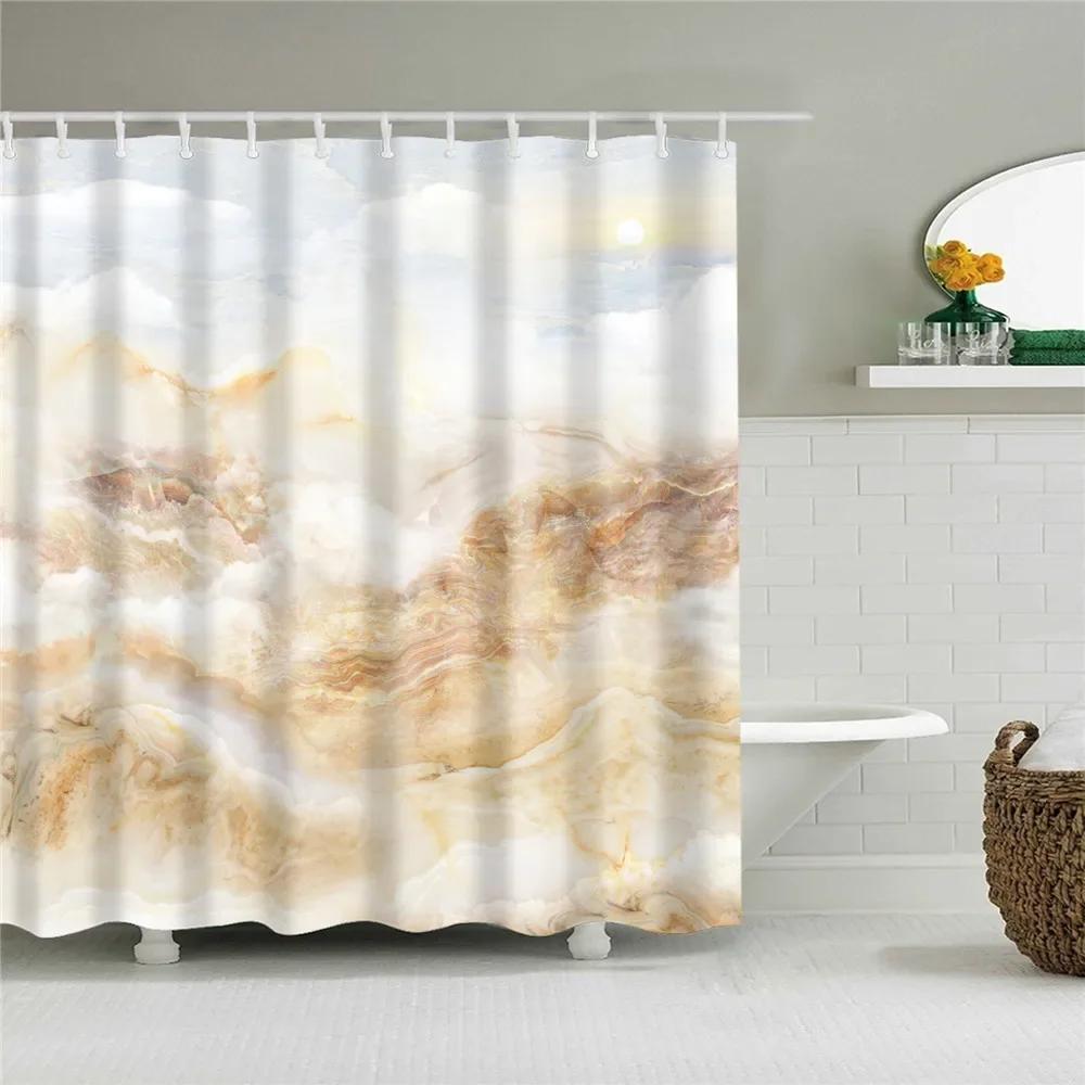 Abstract Geometric Stripes Printing Shower Curtains Home Hotel Bathroom Decoration Bath Curtains Waterproof Bathroom Curtains