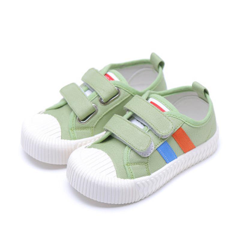 

Детская парусиновая обувь с петлевыми застежками, удобная мягкая подошва, износостойкая повседневная обувь унисекс 32 зелёный