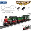 DIY MOC City Series Christmas Train Tracks Building Blocks Railroad Conveyance Model Bricks Toys Brinquedos for Children Gifts
