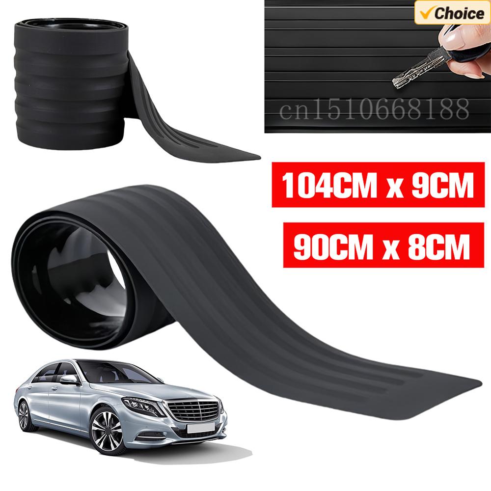 Universal Car Trunk Door Sill Plate Protector Anti-Scratch Rear Bumper Guard Rubber Mouldings Pad Trim Cover Strip Car Styling