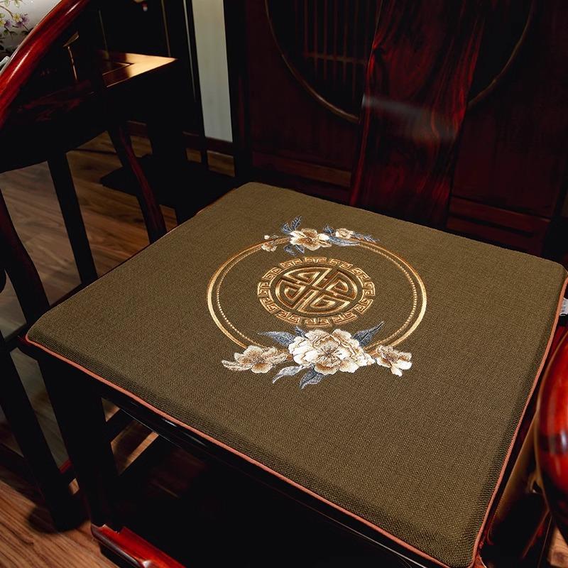 Chinese Style Seat Cushion Thickened Butt Pad Mahogany Chair Cushion Autumn  Winter Solid Wood Dining Chair Tea Chair Cushion Ring Chair Seat Cushion