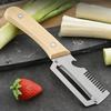 Vegetable Peeler With Wooden Handle Stainless Steel Blade Bottle Opener