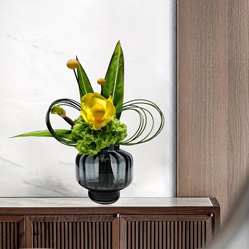 10pcs/bundle Plastic Room Flat Leaves Nature Decoration Fresh Flower Arrangement Simulation Flower Green Bending