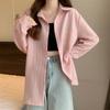 White Long-sleeved Shirt Top for Women with A Sense of Design In A Lazy Style Loose-fitting Slimming  Elegant Temperament Cardigan