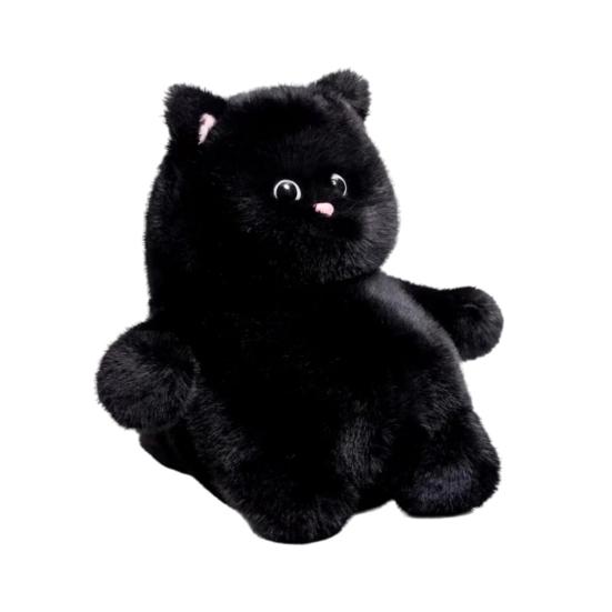 Medium Gray Simulation Cat Plush Doll - Soft and Cuddly Home Decor