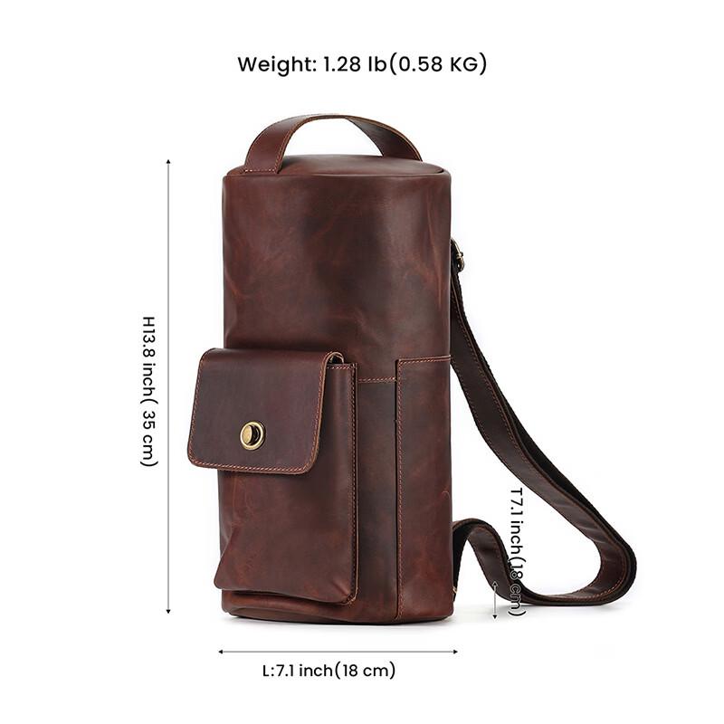 

Men s Leather Chest Crossbody Bag