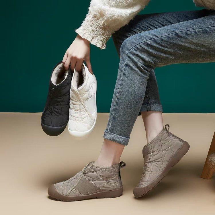 Non-slip snow boots women's 2025 new winter women's shoes short boots integrated with fleece and thickened thermal cotton shoes