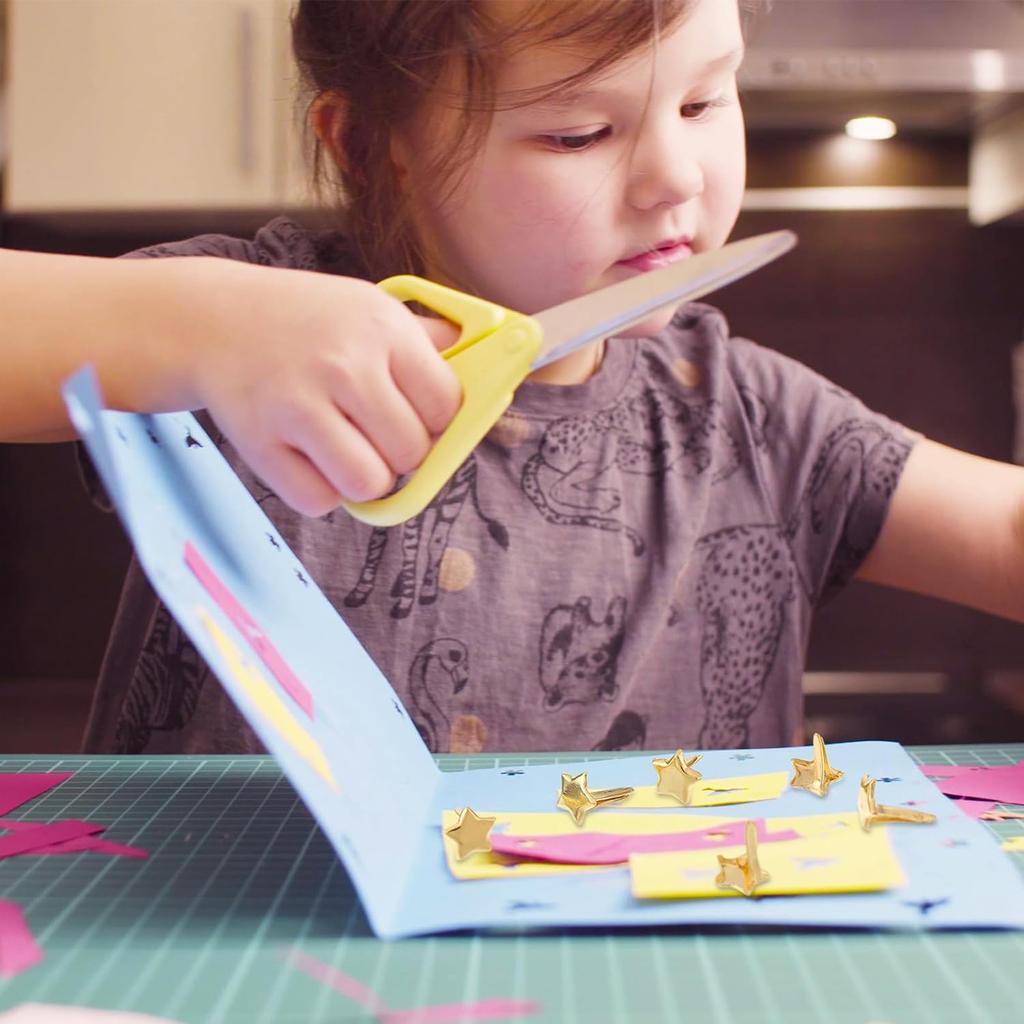 100-piece/set Paper Clasps Split Pins Brads Star Metal Brads Decorative Metal Sealing Clips for Crafts Paper Clasps