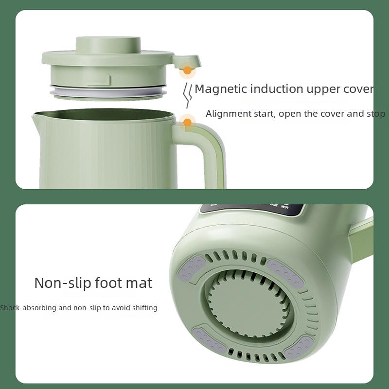 800ml Mini Soy Milk Machine: Fully Automatic, Small Household Appliance for 1-2 People, Food Mixing, and Wall-Breaking Technology