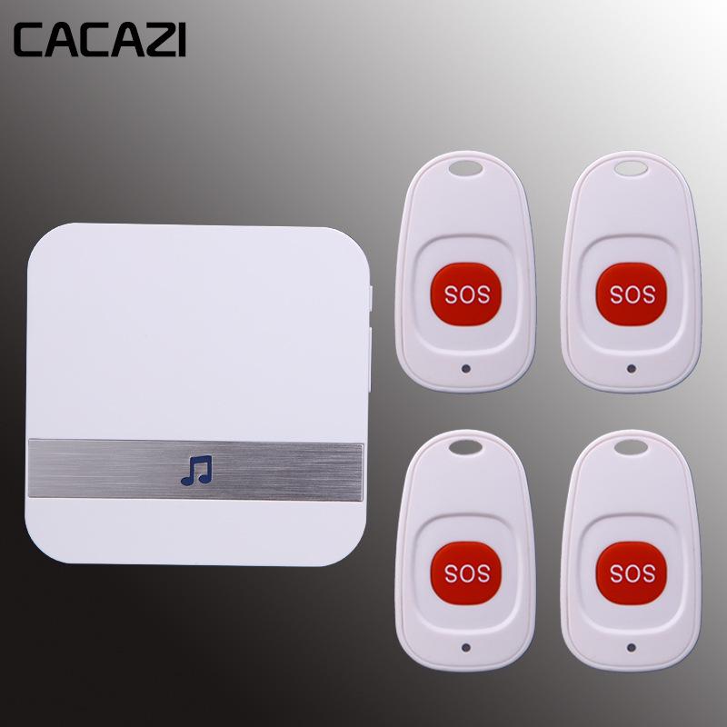 Smart Wireless Home Alarm & Doorbell: Elderly Caller & Postpartum Care System White