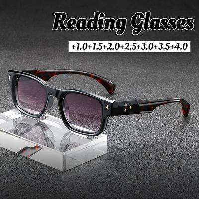 Neutral Fashion New Far-Sighted Glasses Men'S Classic Square Large Frame Square Reading Sunglasses Luxury New Reading Sunglasses
