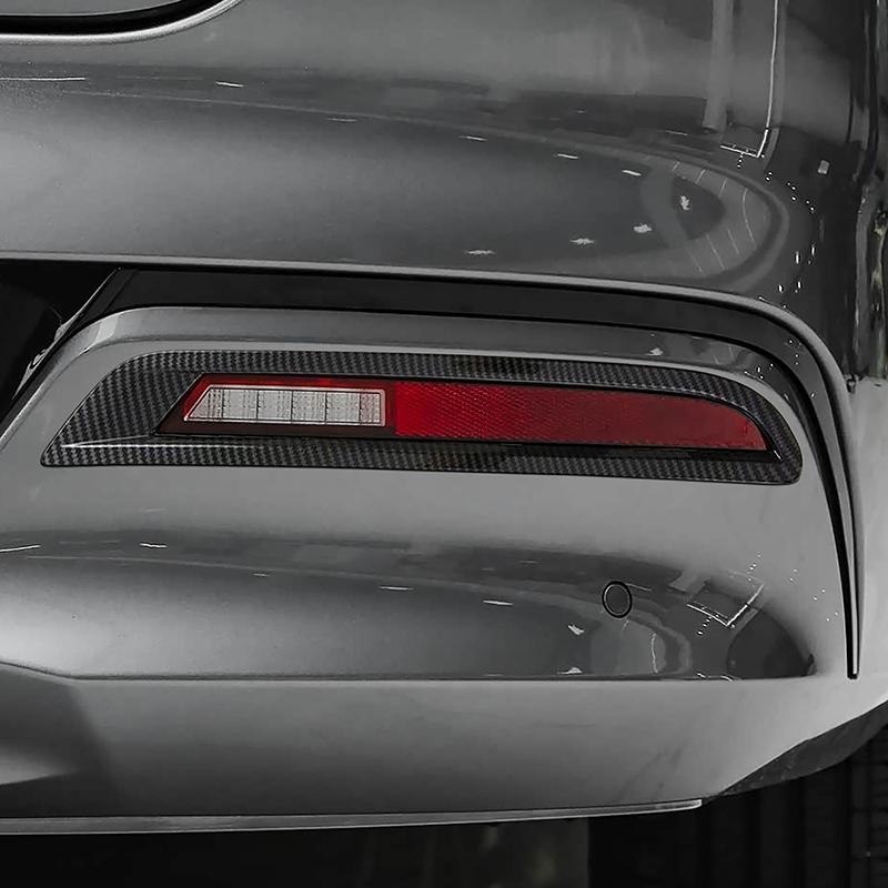 Car Styling Rear Fog Lamp Frame Decoration Cover Trim For BYD Qin PLUS  Carbon Fiber Color Exterior Accessories
