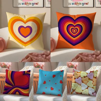 Love Cushion Cover Linen Cushion Cover Soft Decorative Case For Sofa Home Decor