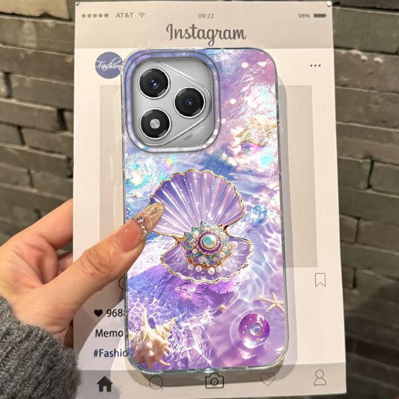 

Летний Чехол для телефона с морской ракушкой и морской звездой для девочек для Honor 400 Pro X9c Magic7 Magic6 200 Lite Smart X9a X8a X8b X8c X7c X8 Fundas Cover Honor Magic7 Lite белый