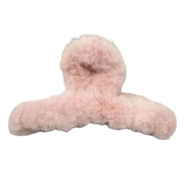 Plush Hair Catchs Hair Barrettes for Thick Hair Furs Hair Claw Clips Jewelry