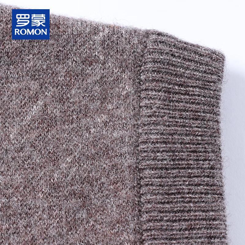 ROMON Pánská 100% čistá vlna V-výstřih bez rukávů kardigan vesta