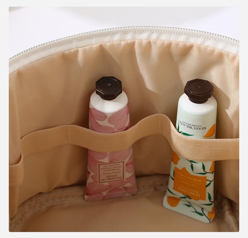 Flerfärgad dubbellagers PU-reseorganisatör för smycken och smink med vävd textur