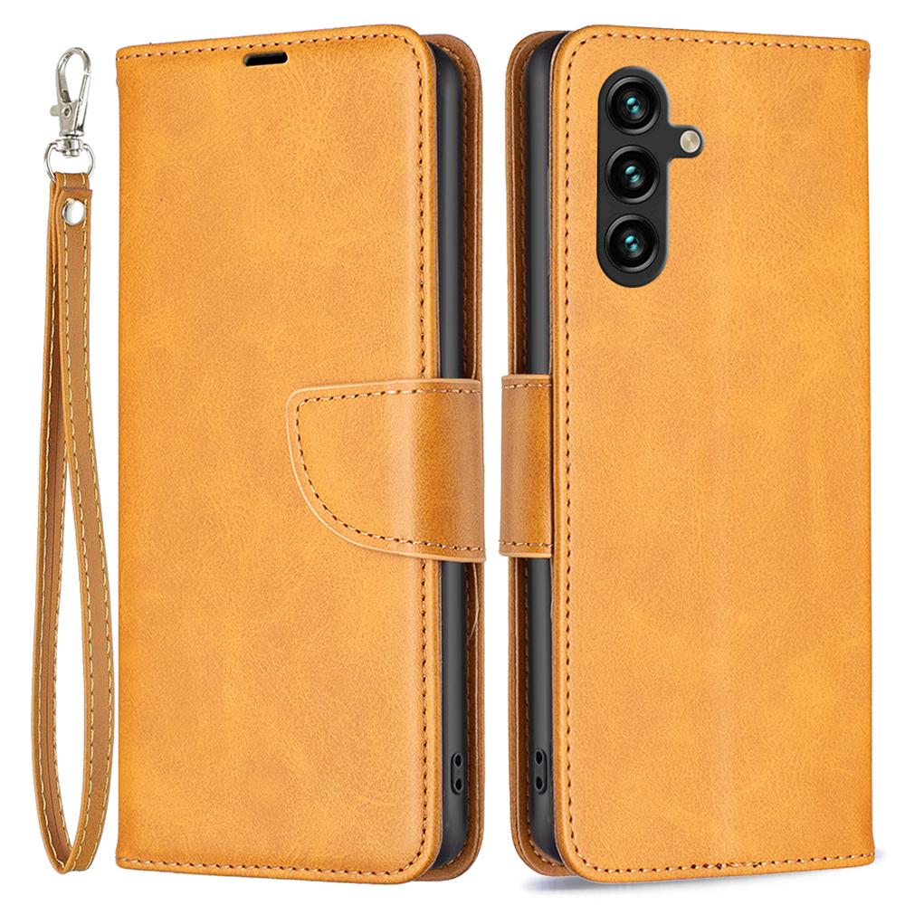 

For Samsung Galaxy A56 5G Case Shockproof PU Leather Cover with Wallet Card Slots Yellow
