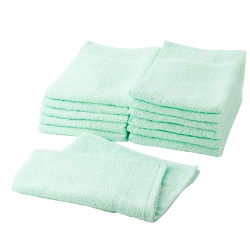 

Muko Towel (Glueless Towels) Senshu Hand Towels, Thin (90 Momme), 12-Piece Set (Blue-Green)